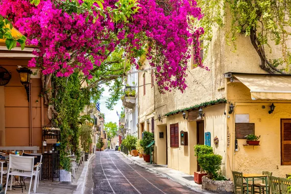 Rua em Atenas